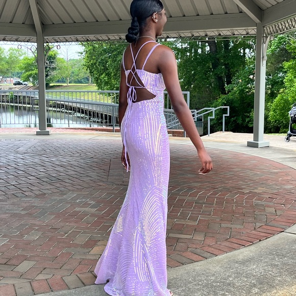 Outdoor Lavender Evening Dress